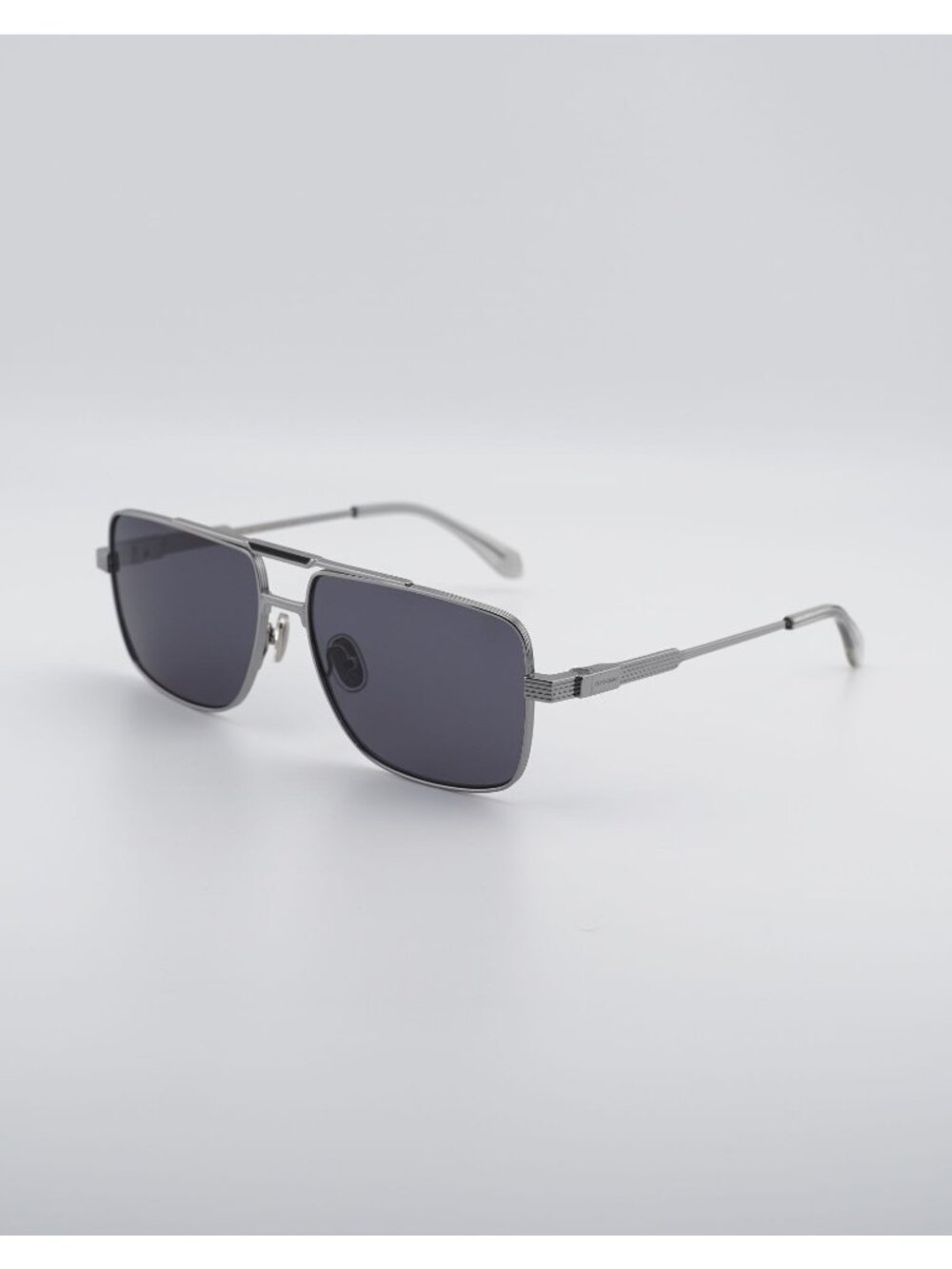 Salvatore Ferragamo SF318SP 021 Sunglasses Ruthenium Rectangle Frame, Grey Lense